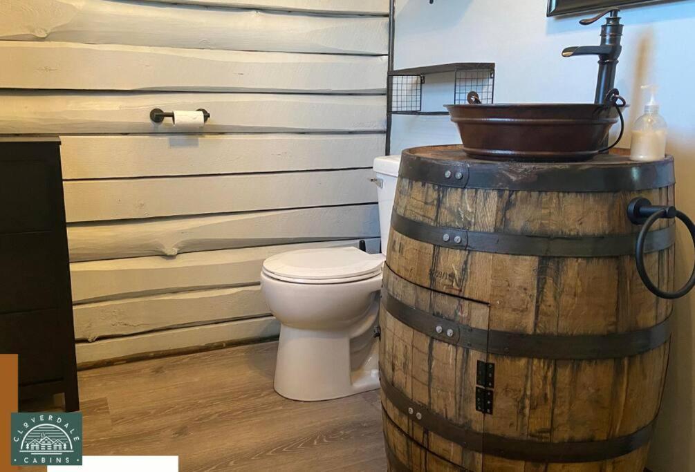 Cozy Cabin With Hottub At Cloverdale Cabins 欣克利 外观 照片