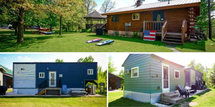 Cozy Cabin With Hottub At Cloverdale Cabins 欣克利 外观 照片